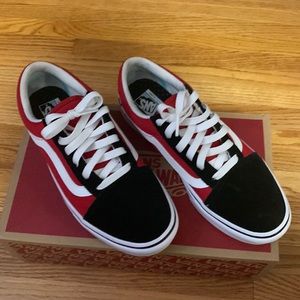 Red and Black Checkerboard Vans